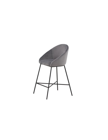 Barstol Velvet, Mörkgrå/Svart