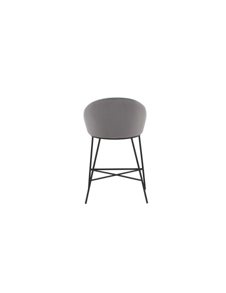 Barstol Velvet, Mörkgrå/Svart