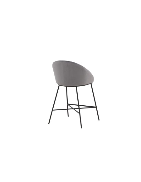 Barstol Velvet, Mörkgrå/Svart