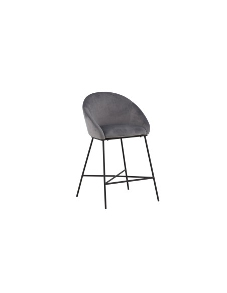 Barstol Velvet, Mörkgrå/Svart