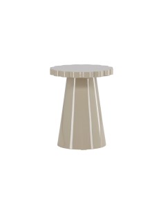 Runt sidobord Krull sidobord, Ø45 cm, Beige