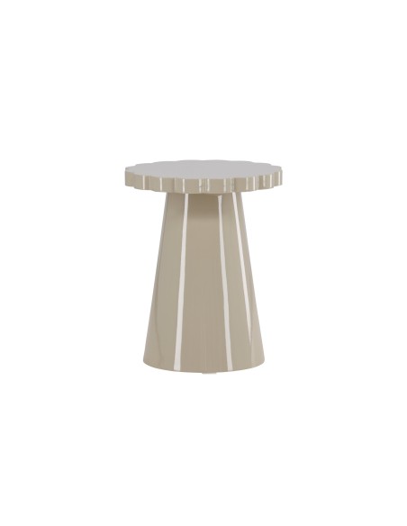Runt sidobord Krull sidobord, Ø45 cm, Beige