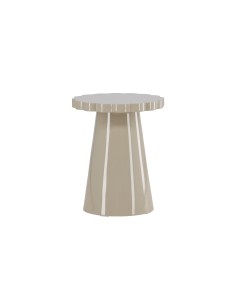 Runt sidobord Krull sidobord, Ø45 cm, Beige 2