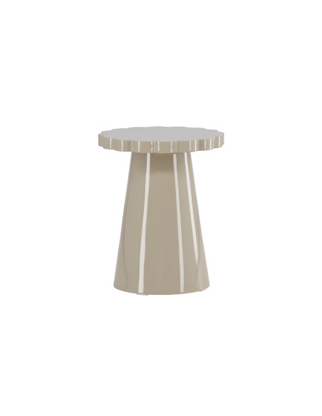 Runt sidobord Krull sidobord, Ø45 cm, Beige