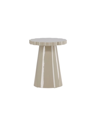 Runt sidobord Krull sidobord, Ø45 cm, Beige