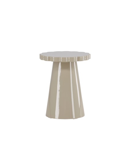 Runt sidobord Krull sidobord, Ø45 cm, Beige