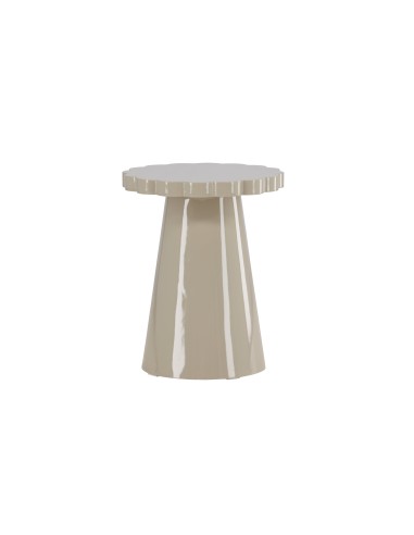 Runt sidobord Krull sidobord, Ø45 cm, Beige
