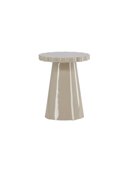Runt sidobord Krull sidobord, Ø45 cm, Beige