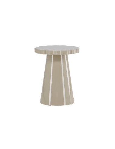Runt sidobord Krull sidobord, Ø45 cm, Beige