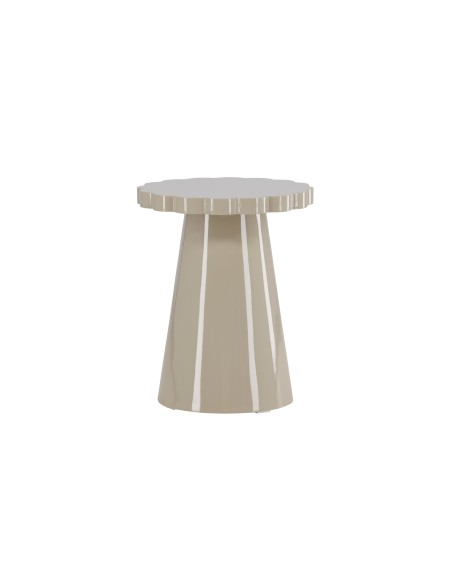 Runt sidobord Krull sidobord, Ø45 cm, Beige