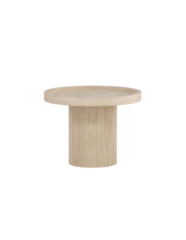 Runt sidobord Krille sidobord, Ø60 cm, Beige