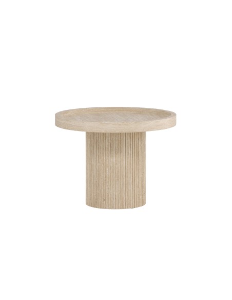 Runt sidobord Krille sidobord, Ø60 cm, Beige