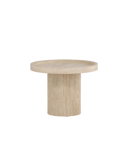 Runt sidobord Krille sidobord, Ø60 cm, Beige