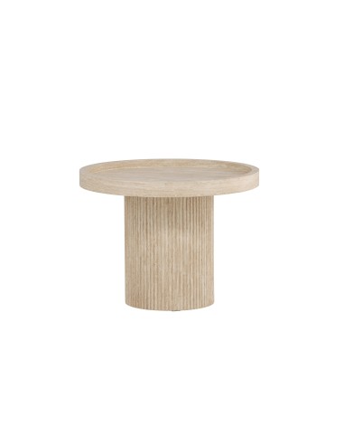 Runt sidobord Krille sidobord, Ø60 cm, Beige
