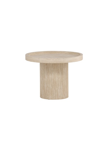 Runt sidobord Krille sidobord, Ø60 cm, Beige
