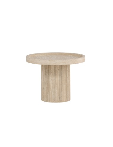 Runt sidobord Krille sidobord, Ø60 cm, Beige