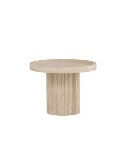 Runt sidobord Krille sidobord, Ø60 cm, Beige