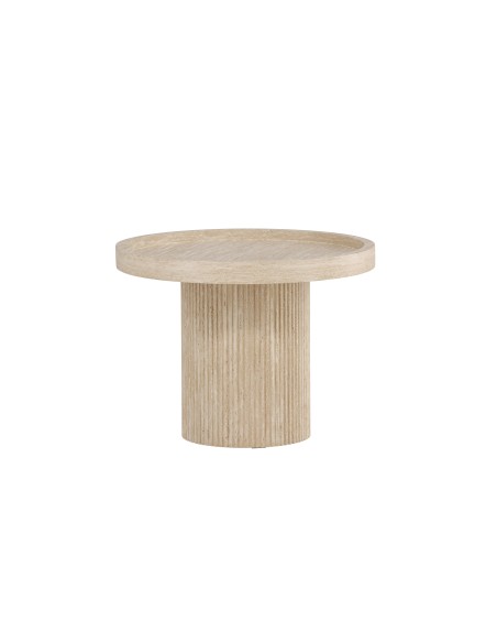 Runt sidobord Krille sidobord, Ø60 cm, Beige