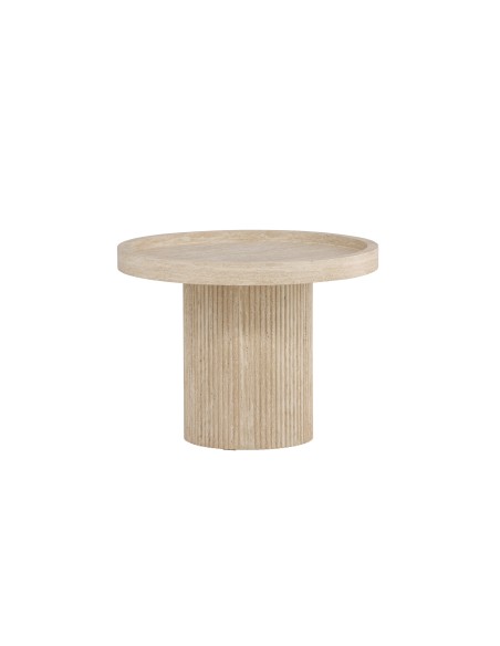 Runt sidobord Krille sidobord, Ø60 cm, Beige
