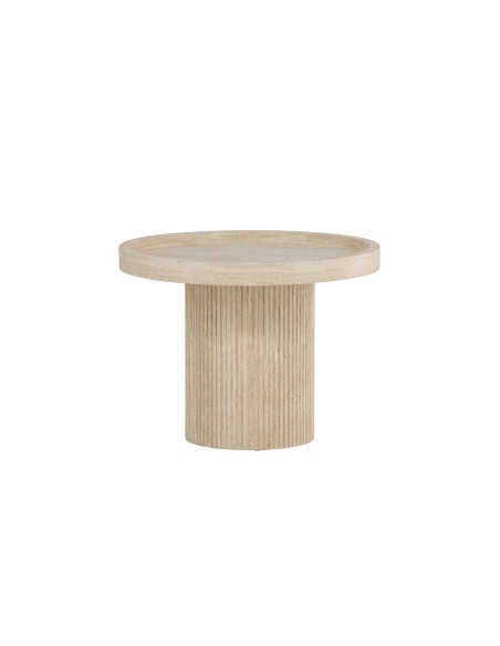 Runt sidobord Krille sidobord, Ø60 cm, Beige