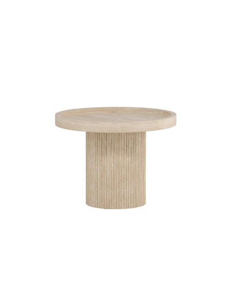 Runt sidobord Krille sidobord, Ø60 cm, Beige