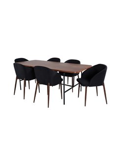 Matgrupp Uno med Arch matstolar, 200 × 90 cm 2