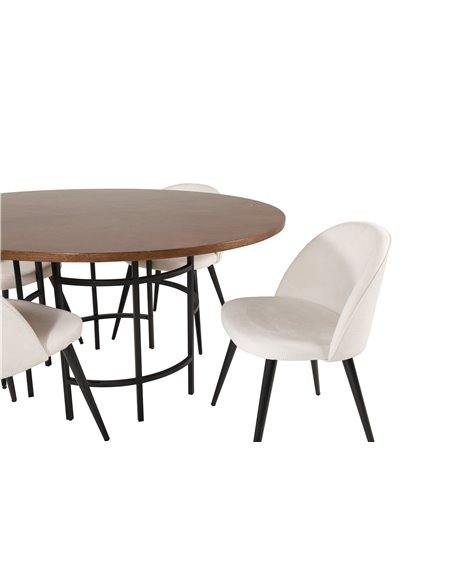 Matgrupp Copenhagen med Velvet matstolar