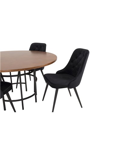Matgrupp Copenhagen med Velvet Deluxe matstolar