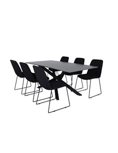 Matgrupp Piazza med Muce matstolar, 180 × 90 cm 2