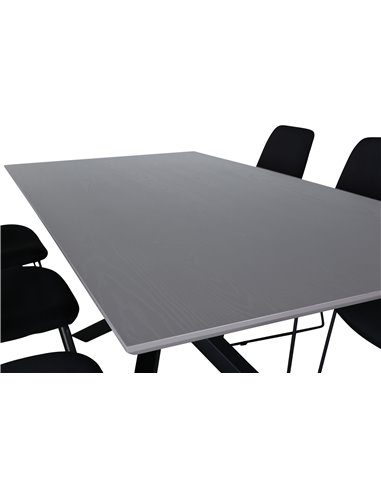 Matgrupp Piazza med Muce matstolar, 180 × 90 cm