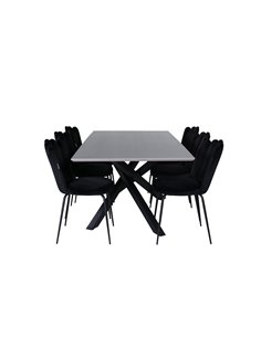 Matgrupp Piazza med Limhamn matstolar, 180 × 90 cm