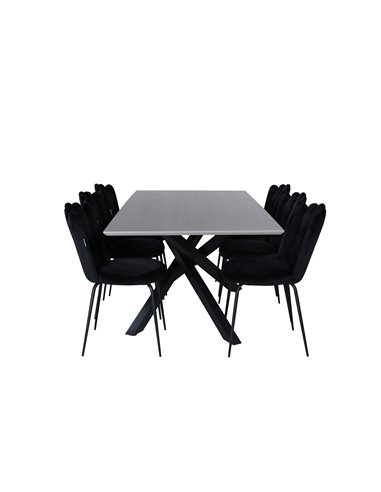 Matgrupp Piazza med Limhamn matstolar, 180 × 90 cm