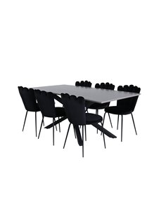 Matgrupp Piazza med Limhamn matstolar, 180 × 90 cm 2