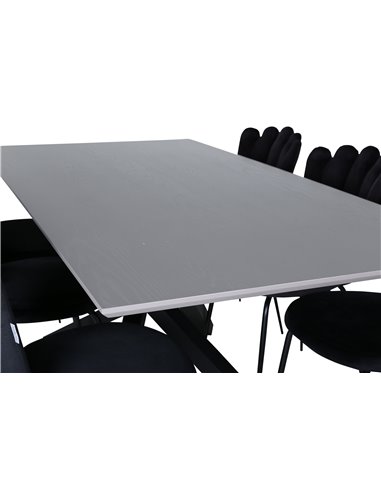 Matgrupp Piazza med Limhamn matstolar, 180 × 90 cm