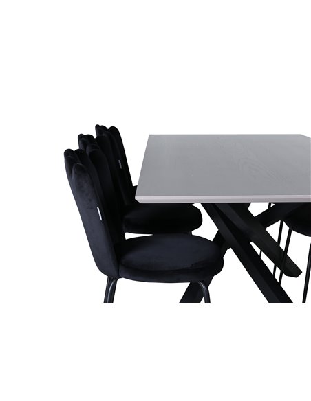 Matgrupp Piazza med Limhamn matstolar, 180 × 90 cm