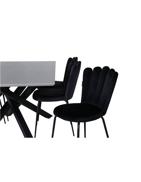 Matgrupp Piazza med Limhamn matstolar, 180 × 90 cm