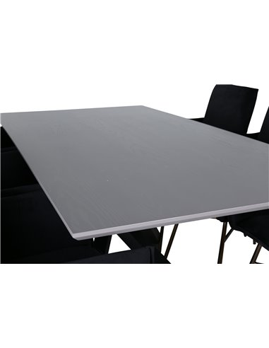 Matgrupp Piazza med Petra matstolar, 180 × 90 cm