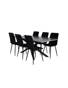 Matgrupp Piazza med Windu matstolar, 180 × 90 cm 2
