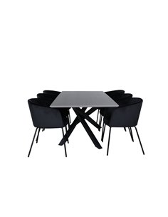 Matgrupp Piazza med Berit matstolar, 180 × 90 cm
