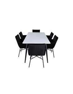 Matgrupp Jimmy med Petra matstolar, 195 × 90 cm 2