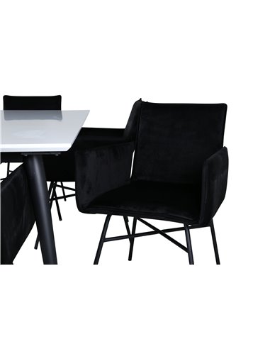 Matgrupp Jimmy med Petra matstolar, 195 × 90 cm