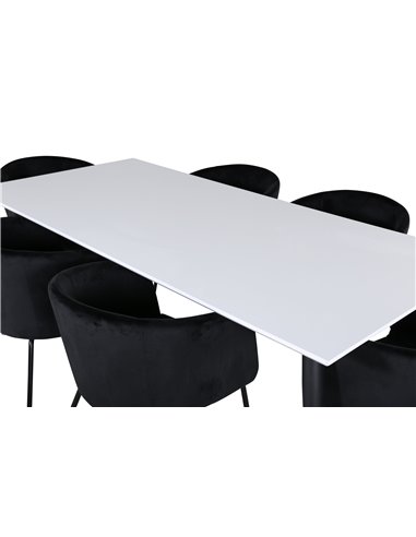 Matgrupp Jimmy med Berit matstolar, 195 × 90 cm