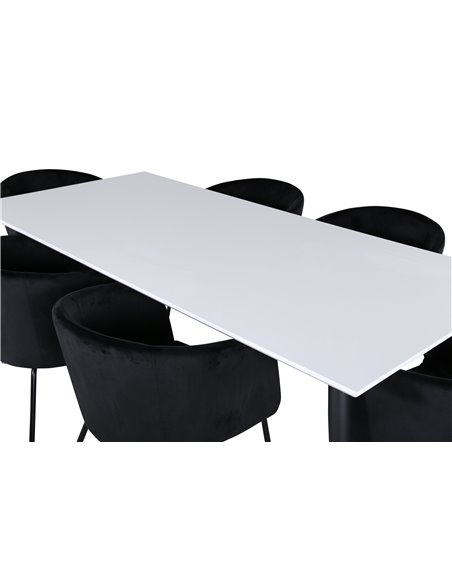 Matgrupp Jimmy med Berit matstolar, 195 × 90 cm