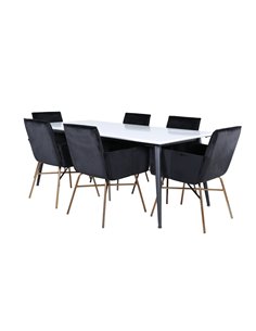 Matgrupp Jimmy med Petra matstolar, 195 × 90 cm