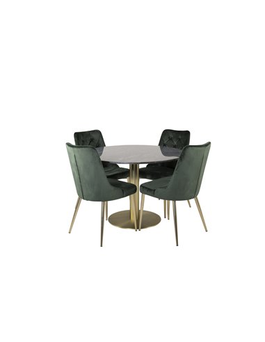 Matgrupp Estelle med Velvet Deluxe matstolar