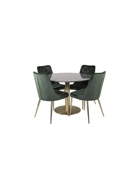 Matgrupp Estelle med Velvet Deluxe matstolar