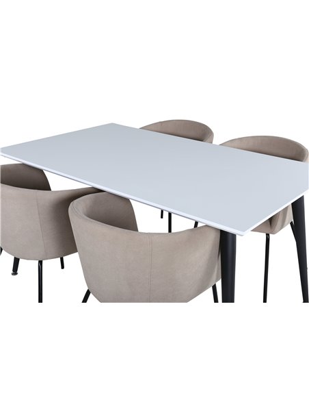 Matgrupp Jimmy med Berit matstolar, 150 × 90 cm