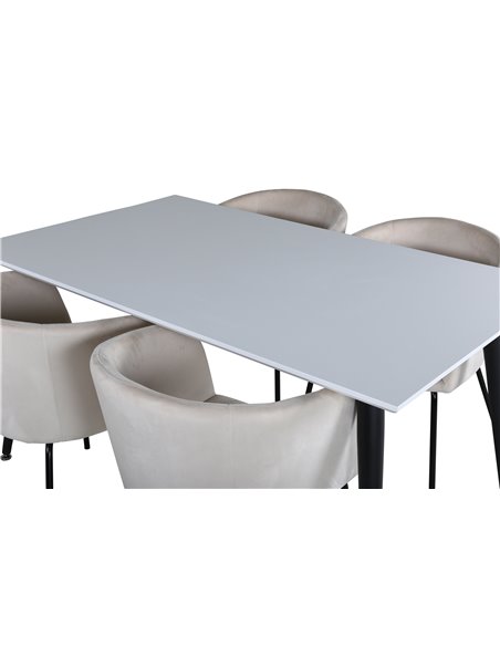 Matgrupp Jimmy med Berit matstolar, 150 × 90 cm