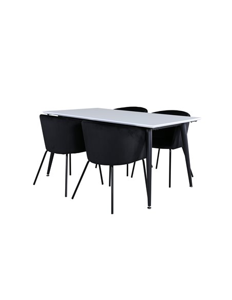 Matgrupp Jimmy med Berit matstolar, 150 × 90 cm