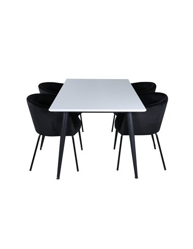 Matgrupp Jimmy med Berit matstolar, 150 × 90 cm